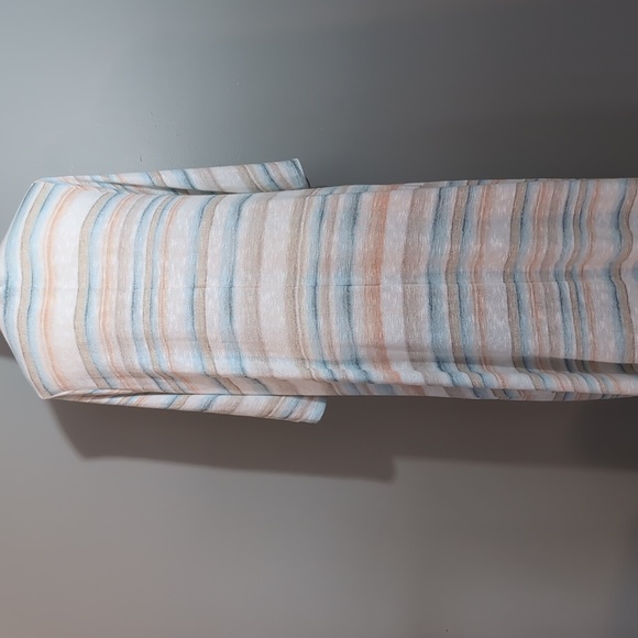 Torrid Hacci pastel striped, hi-low duster length sweater. Sz 2X. - Picture 4 of 6